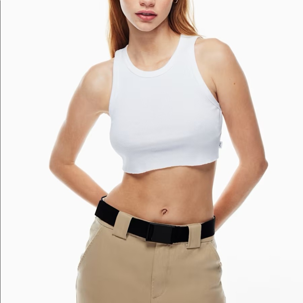 Aritzia TNA Ribbed Cropped Racer Tank